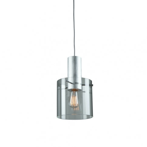 HENLEY luminaire suspendu nickel brossé et verre clair AC11520CL