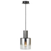 HENLEY luminaire suspendu noir et verre fumé AC11520SM | Luminaire Plus.ca
