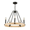 PERRIS luminaire suspendu noir et rotin AC11715BK | Luminaire Plus.ca