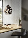CARLTON I luminaire suspendu noir et nickel brossé 49255A | Luminaire Plus.ca