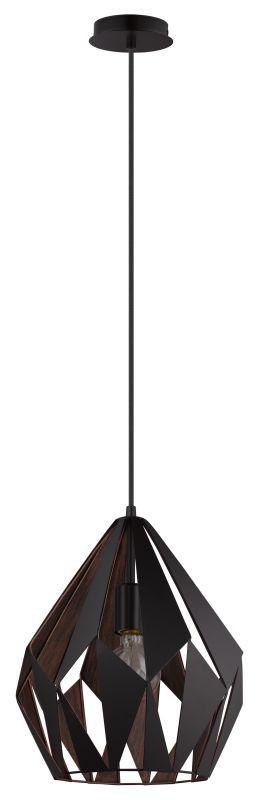 CARLTON I luminaire suspendu noir et cuivre 49254A | Luminaire Plus.ca