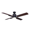 LOXLEY ventilateur noir et effet bois CF52LOX4BK | Luminaire Plus.ca