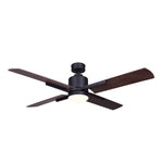 LOXLEY ventilateur noir et effet bois CF52LOX4BK | Luminaire Plus.ca