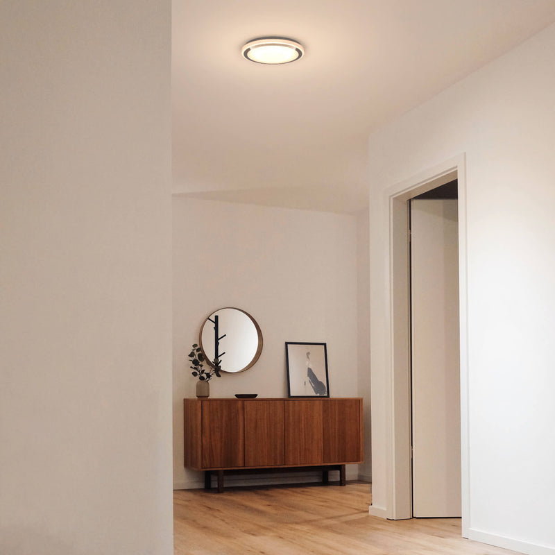 LUMINAIRE plafonnier blanc et nickel brossé CFG13-CC
