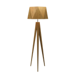 TRIPOD FACETED lampe de plancher en bois du Brésil 3034