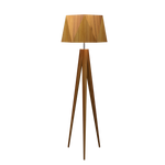 TRIPOD FACETED lampe de plancher en bois du Brésil 3034