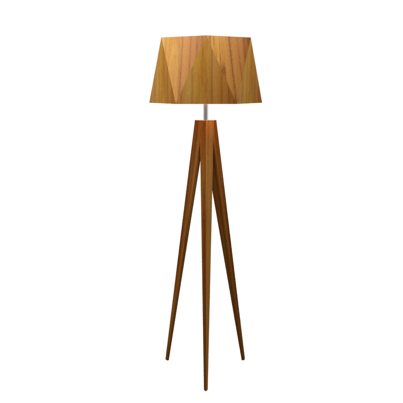 TRIPOD FACETED lampe en bois du Brésil 3034 | Luminaire Plus.ca