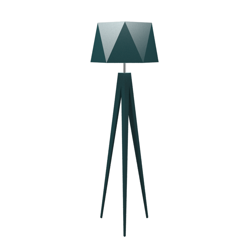 TRIPOD FACETED lampe de plancher en bois du Brésil 3034