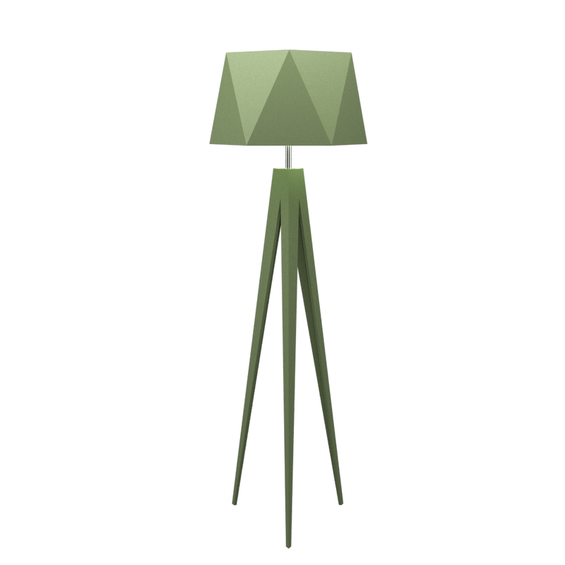 TRIPOD FACETED lampe de plancher en bois du Brésil 3034