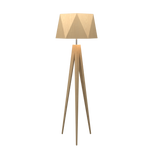 TRIPOD FACETED lampe de plancher en bois du Brésil 3034