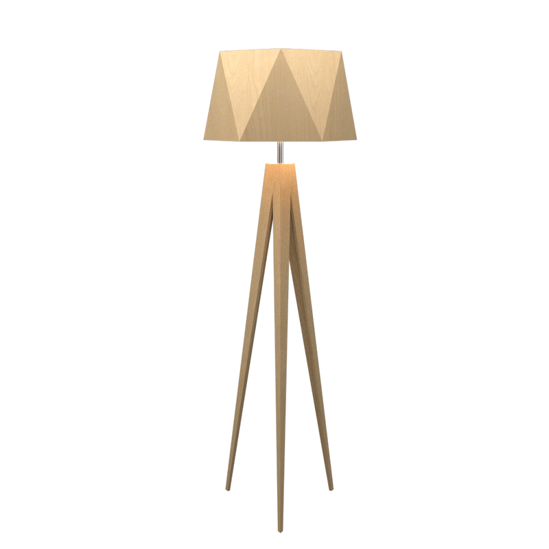 TRIPOD FACETED lampe en bois du Brésil 3034 | Luminaire Plus.ca