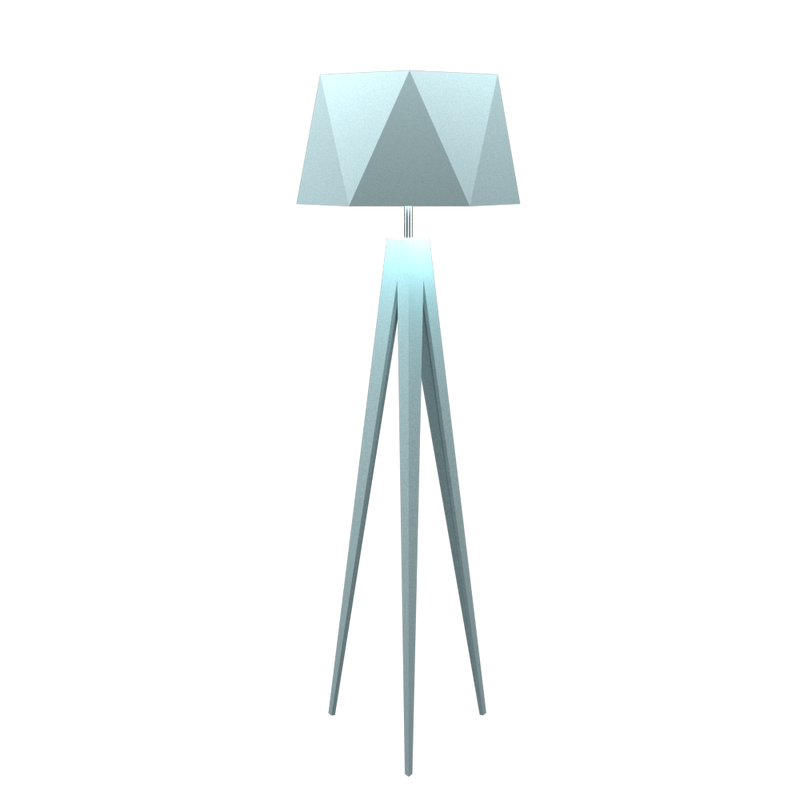 TRIPOD FACETED lampe de plancher en bois du Brésil 3034