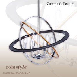 COSMIC luminaire bronze, chrome et doré CL15112 | Luminaire Plus.ca