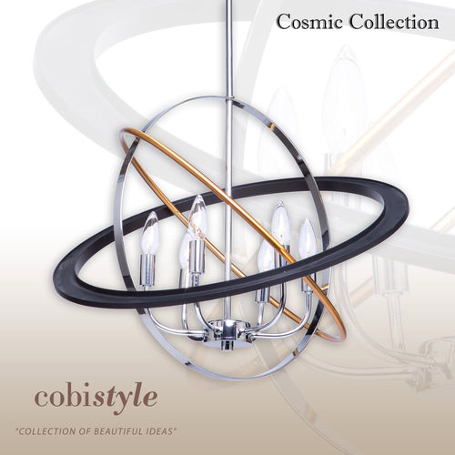 COSMIC luminaire plafonnier bronze, chrome et doré CL15112