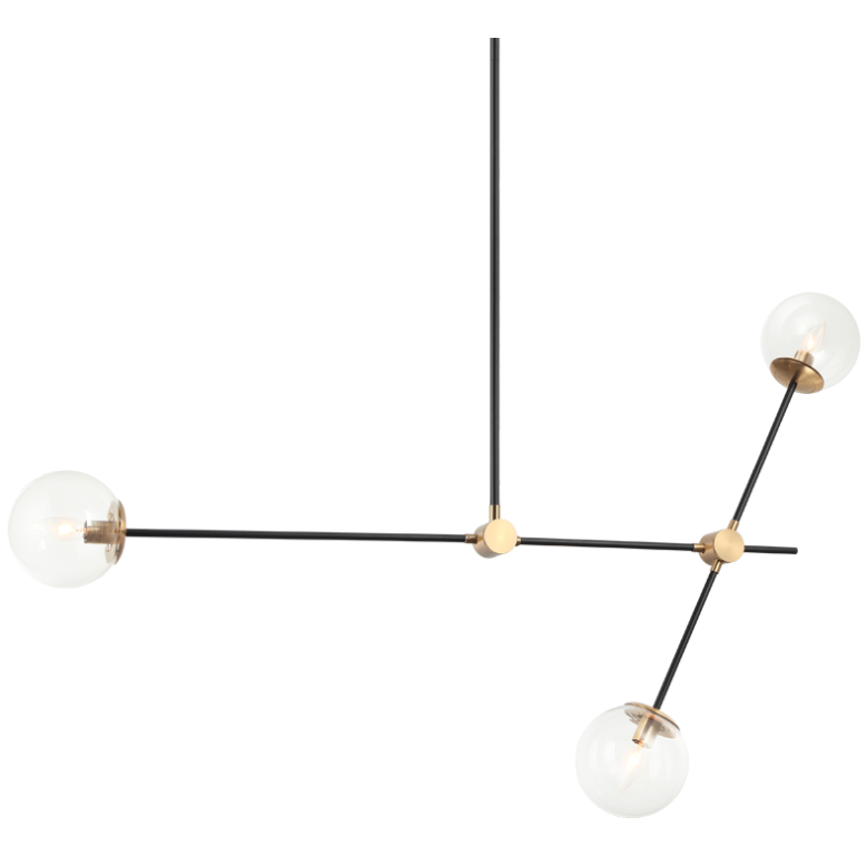 COSMIC luminaire suspendu noir et doré C78713AGCL
