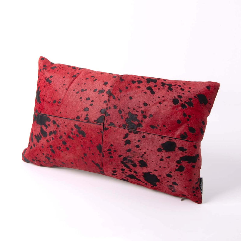 NAPA coussin peau vache rouge 12 x 20 C13491RD