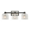 LYNDON luminaire mural noir et nickel brossé AC11693NB