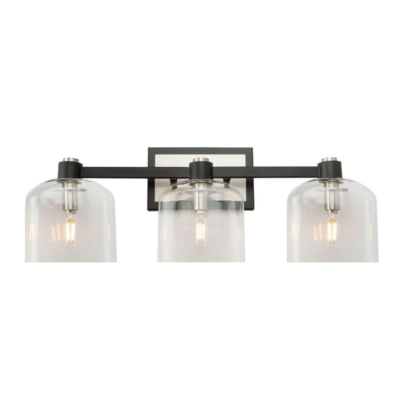 LYNDON luminaire mural noir et nickel brossé AC11693NB