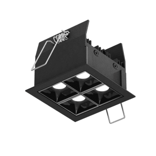 ENCASTRÉ carré multiple noir MSL4-CC-BK |Luminaire Plus.ca