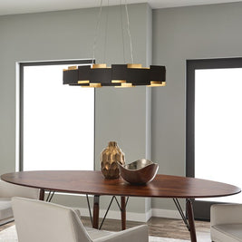 MODERNE luminaire noir et bronze 42993OZLED | Luminaire Plus.ca