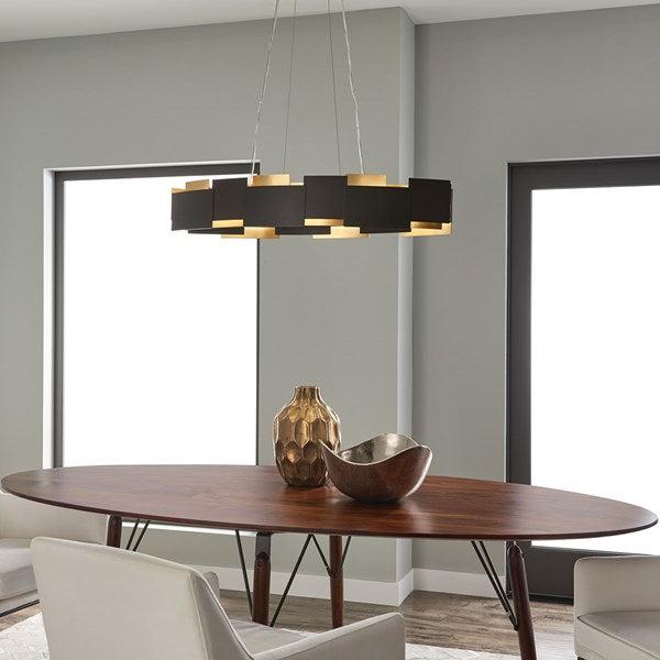 MODERNE luminaire suspendu noir et bronze 42993OZLED-LUMINAIRE PLUS.CA