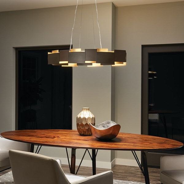 MODERNE luminaire suspendu noir et bronze 42993OZLED-LUMINAIRE PLUS.CA