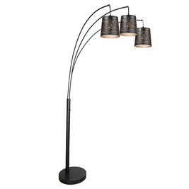EROZIA lampe de plancher noir et doré CN 7525-BKGD | Luminaire Plus.ca