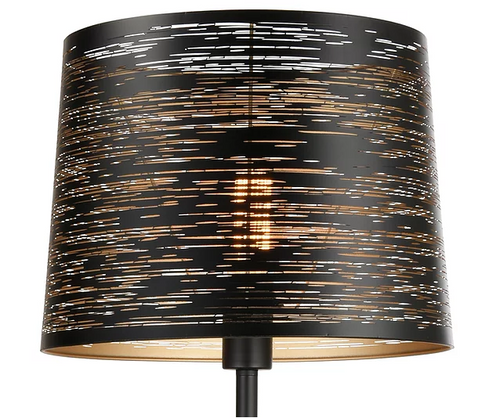 EROZIA lampe de plancher noir et doré CN 7523-BKGD