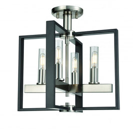 BLAIRMORE luminaire plafonnier graphite et nickel brossé DVP30211SN+GR-CL | Luminaire Plus.ca