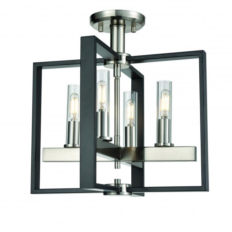 BLAIRMORE luminaire plafonnier graphite et nickel brossé DVP30211SN+GR-CL | Luminaire Plus.ca