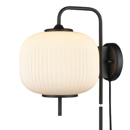 MOUNT PEARL luminaire mural noir ou doré DVP40001 | Luminaire Plus.ca