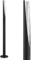 BARBOTTO lampe de plancher noir et nickel brossé 203388A | Luminaire Plus.ca