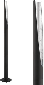 BARBOTTO lampe de plancher noir et nickel brossé 203388A | Luminaire Plus.ca