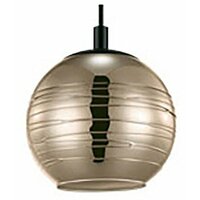 LEMORIETA luminaire suspendu noir et verre fumé or 39684A| Luminaire Plus.ca