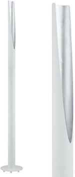 BARBOTTO lampe de plancher blanc et nickel brossé 97582A | Luminaire Pus.ca