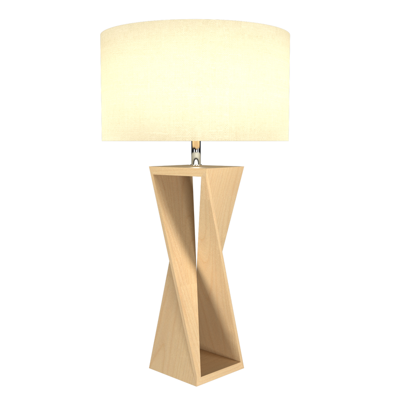 SPIN lampe de table en bois du Brésil 7044 | Luminaire Plus.ca