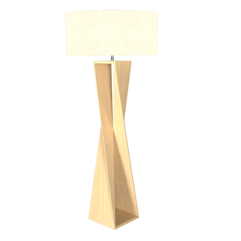 SPIN lampe de plancher en bois du Brésil 3029