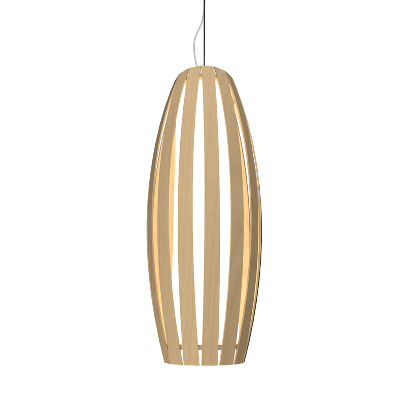 BARREL luminaire suspendu en bois du Brésil 305 | Luminaire Plus.ca