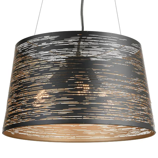 EROZIA luminaire suspendu noir et doré CN 7526-BKGD