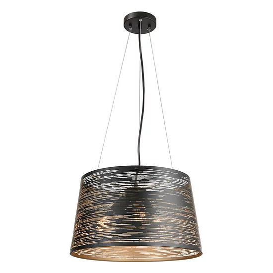 EROZIA luminaire suspendu noir et doré CN 7526-BKGD