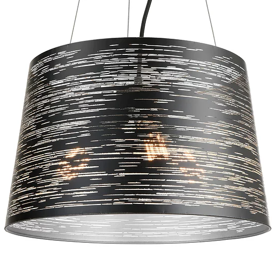 EROZIA luminaire suspendu noir et argent CN 7526-BKSL | Luminaire Plus.ca
