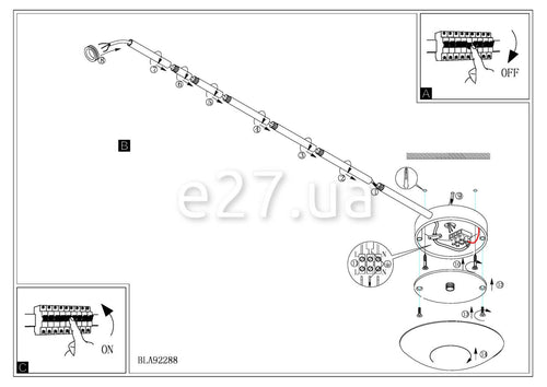 EXTENSION nickel brossé pour luminaire 88969A | Luminaire Plus.ca