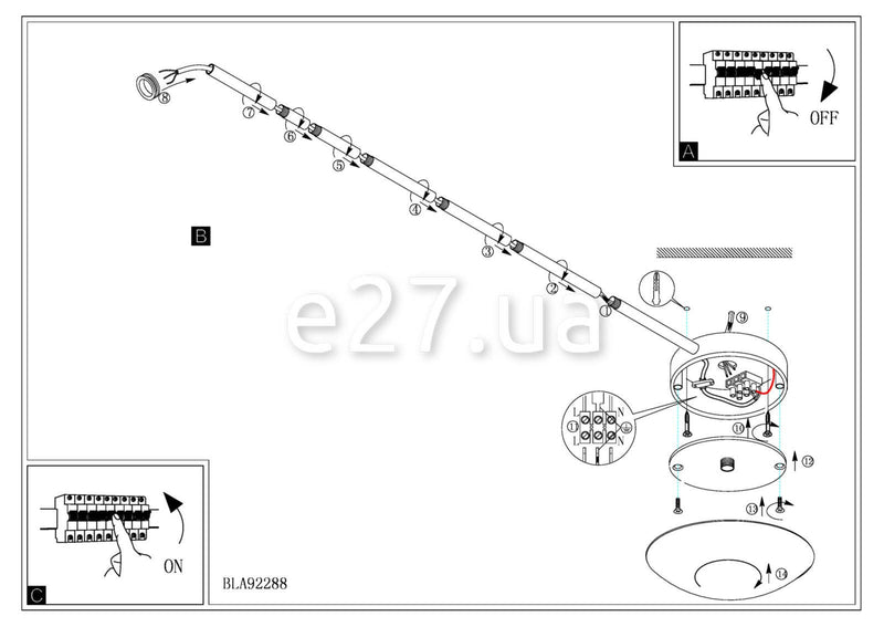 EXTENSION nickel brossé pour luminaire 88969A | Luminaire Plus.ca