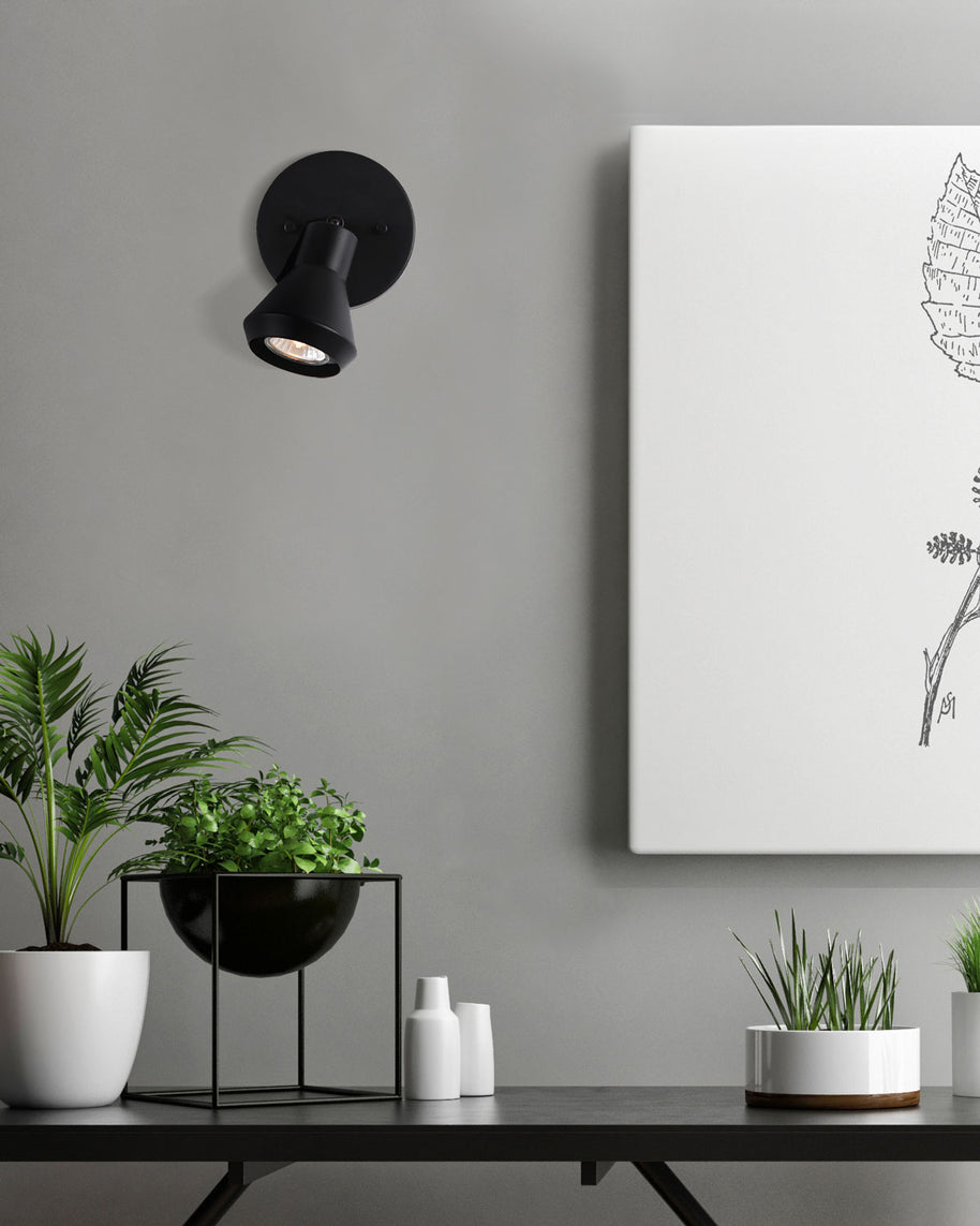 BYCK luminaire projecteur noir ICW1020A01BK10 | Luminaire Plus.ca