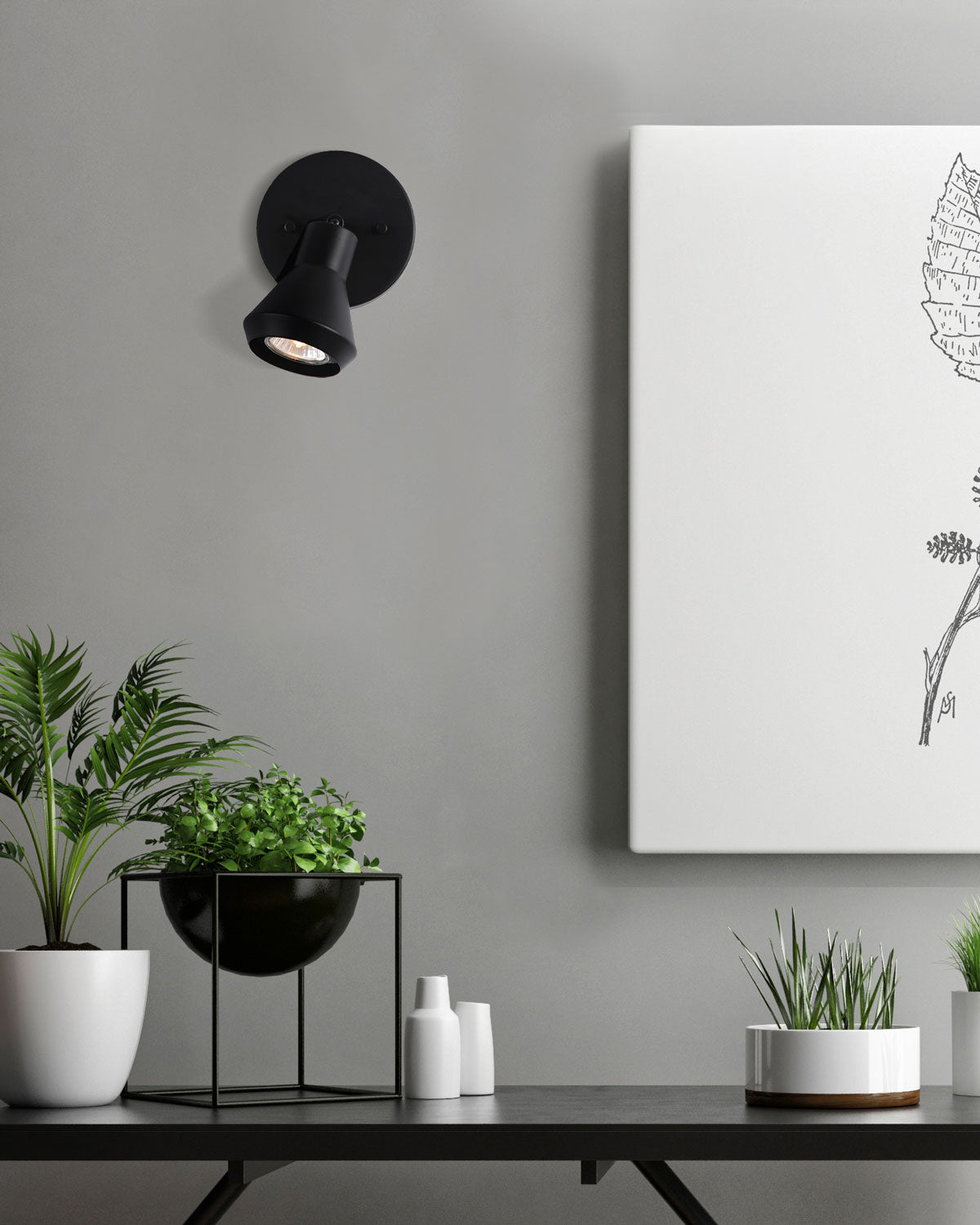 BYCK luminaire projecteur noir ICW1020A01BK10 | Luminaire Plus.ca