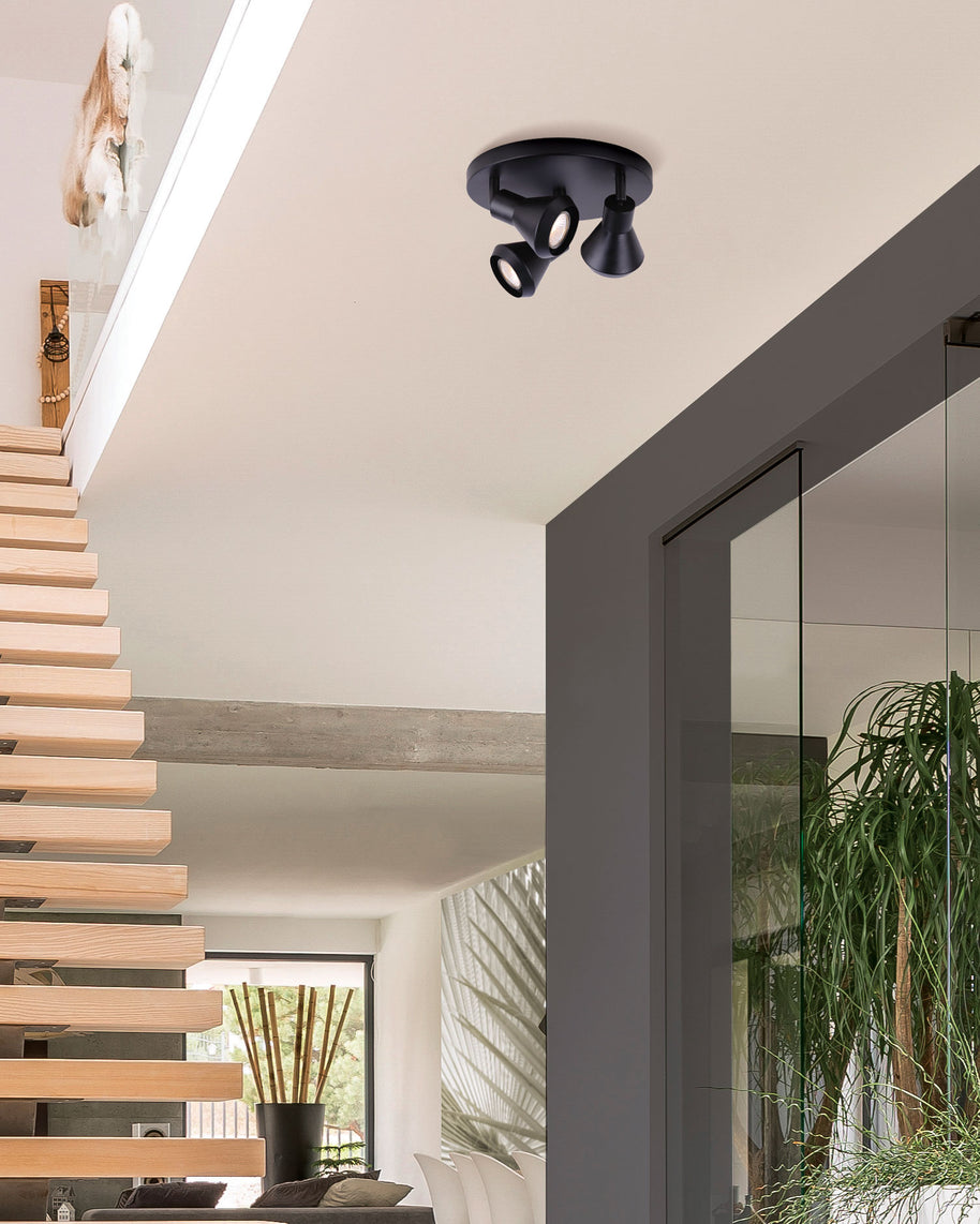 BYCK luminaire projecteur noir ICW1020A03BK10 | Luminaire Plus.ca