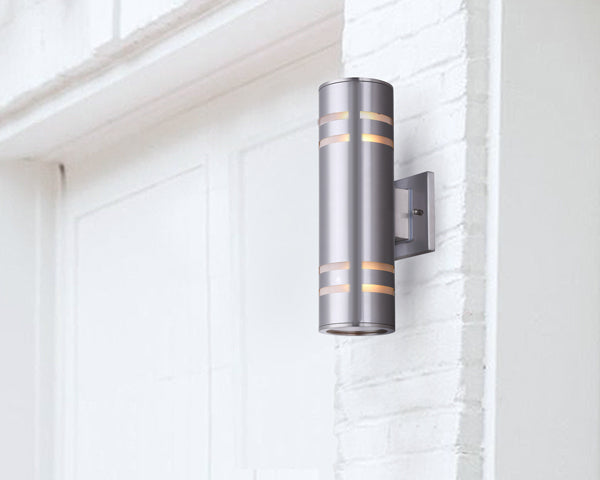 TAY luminaire mural extérieur nickel brossé IOL256BN | Luminaire Plus.ca