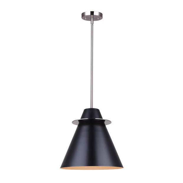 TALIA luminaire noir et nickel  IPL1076A01BKN12 | Luminaire Plus.ca