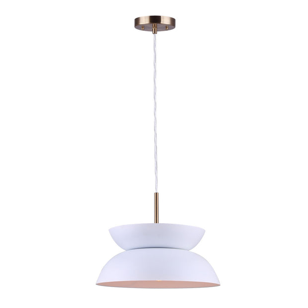 MILA luminaire suspendu blanc et doré IPL1096A01GDW| Luminaire Plus.ca