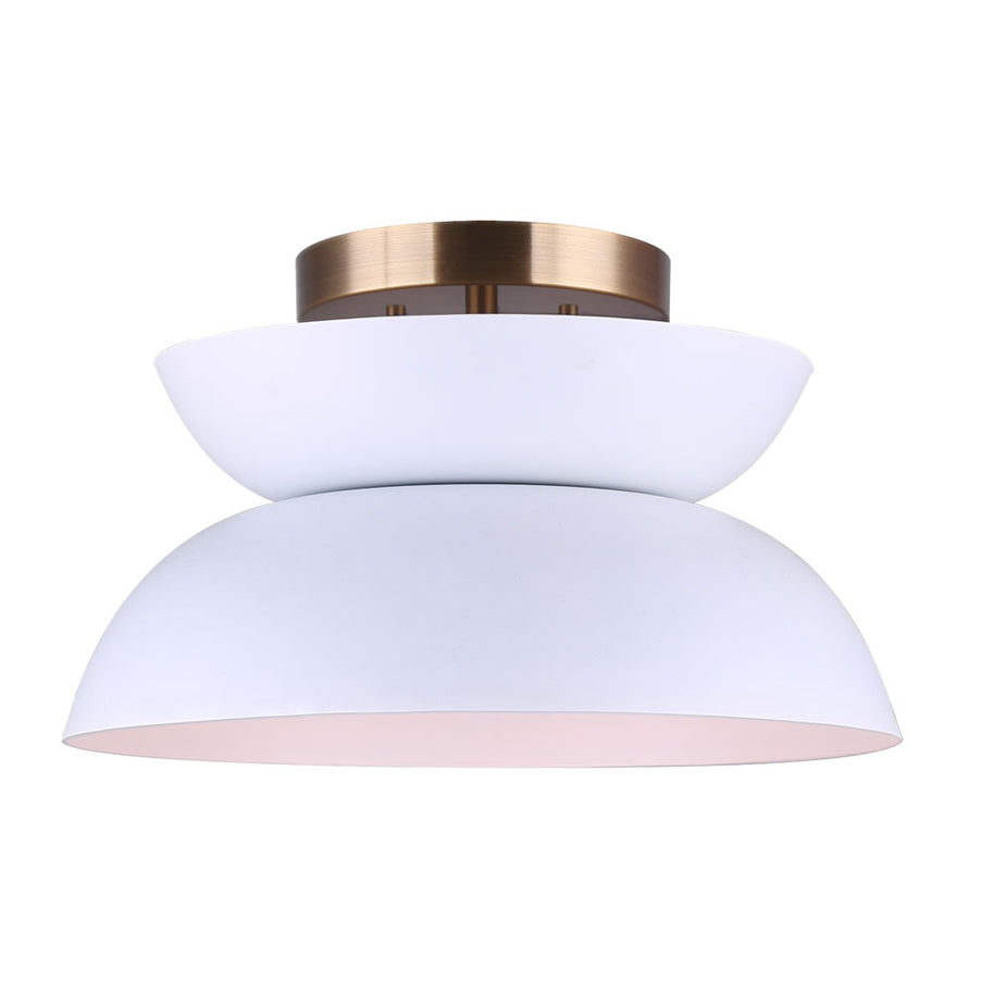 MILA luminaire suspendu blanc et doré IPL1096A01GDW| Luminaire Plus.ca